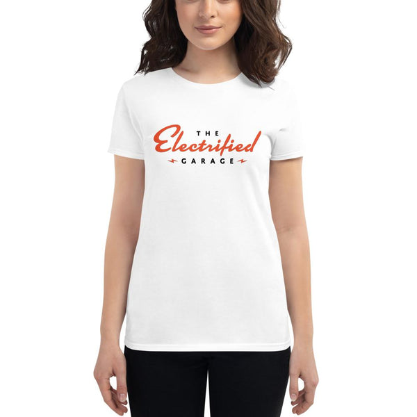 The Electrified Garage Logo Women's Short Sleeve T-shirt - EV Origins