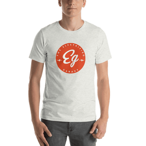 The Electrified Garage Emblem Short Sleeve Unisex T-Shirt - EV Origins